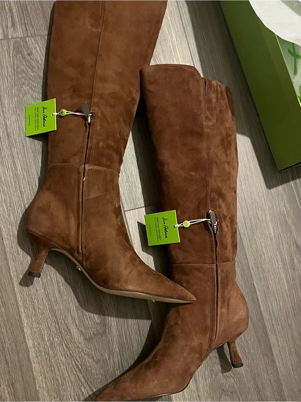 Sam Edelman Taylin toffe Suede Knee-High Pointed-Toe Boots